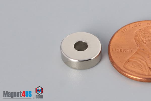 3/8" od x 1/8" id x 1/8" N40 Neodymium Ring Magnet - photo 3