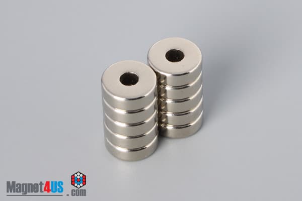 3/8" od x 1/8" id x 1/8" N40 Neodymium Ring Magnet - photo 4