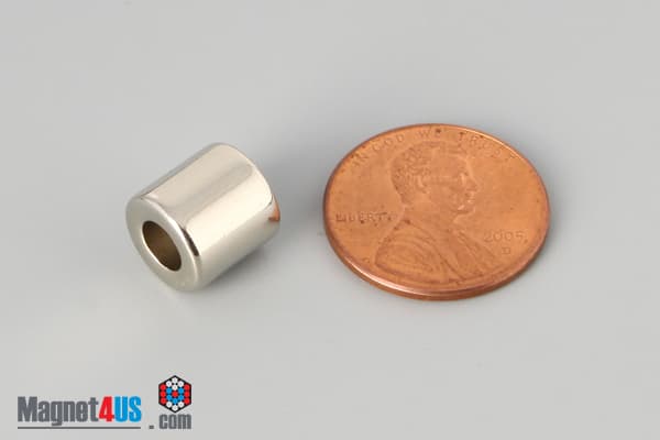 3/8" od x 3/16" id x 3/8" N40 Neodymium Ring Magnet