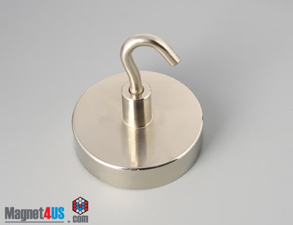 D2" x 1/2" #1/4"-20 UNC 2B N38 Pot Magnet