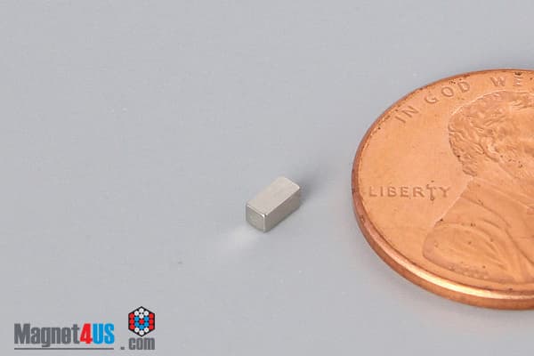 1/16" x 1/16" x 1/8" N45 Neodymium Block Magnet - photo 3