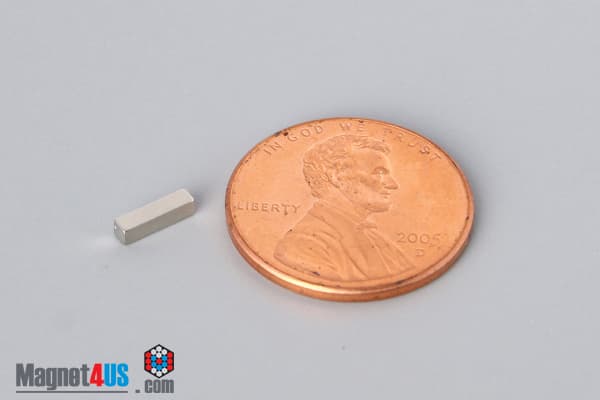1/16" x 1/16" x 1/4" N45 Neodymium Block Magnet - photo 1