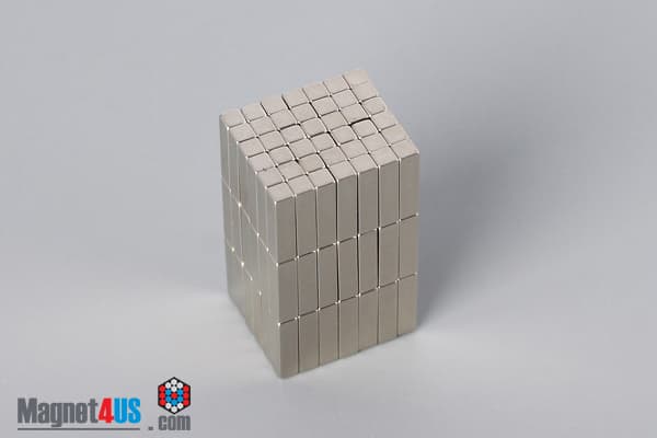 1/16" x 1/16" x 1/4" N45 Neodymium Block Magnet - photo 4