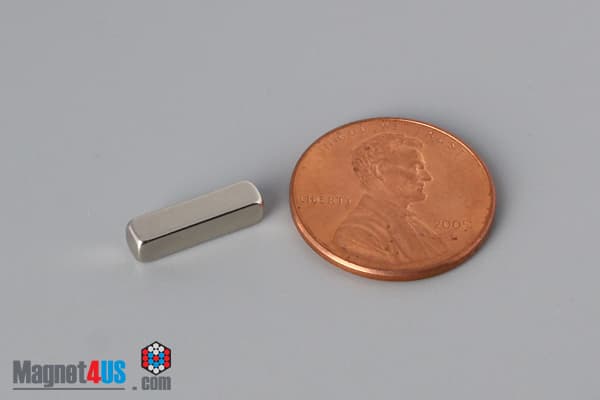 1/2" x 1/8" x 1/8" N40 Neodymium Block Magnet