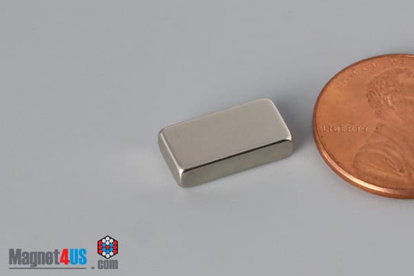 1/2" x 1/8" x 1/4" N40 Neodymium Block Magnet - photo 3