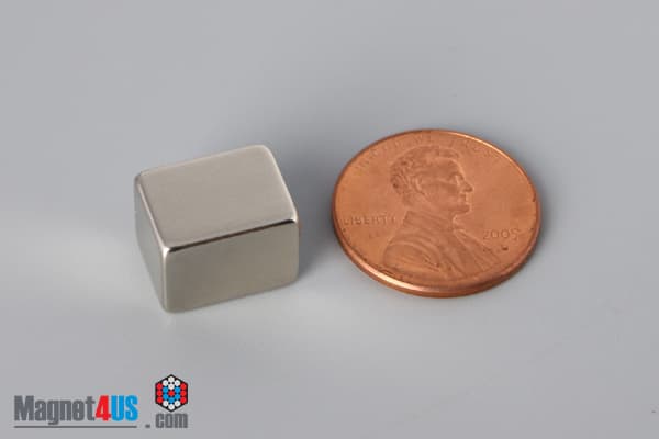1/2" x 3/8" x 3/8" N45 Neodymium Block Magnet