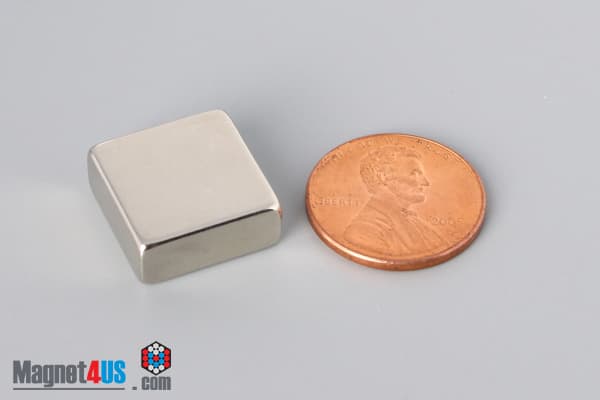 5/8" x 5/8" x 1/4" N45 Neodymium Block Magnet