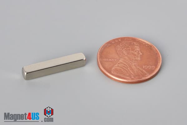3/4" x 1/8" x 1/8" N45 Neodymium Block Magnet