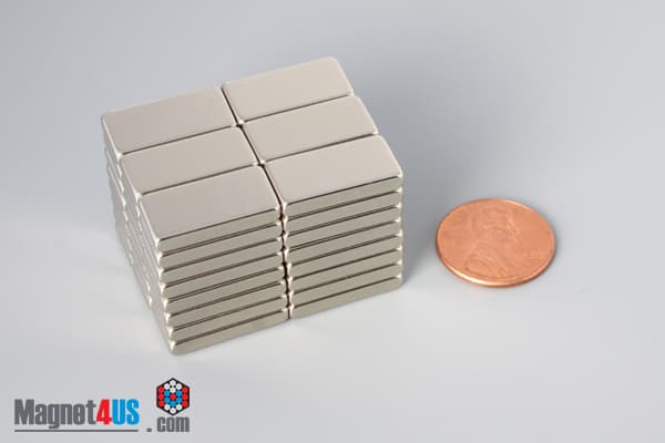 3/4" x 3/8" x 1/8" N40 Neodymium Block Magnet - photo 5