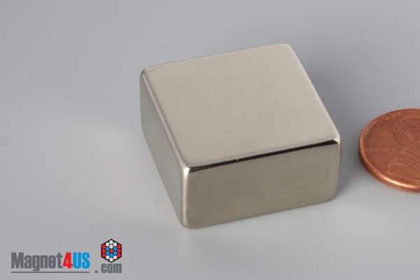 1" x 1" x 1/2" N52 Neodymium Block Magnet - photo 3