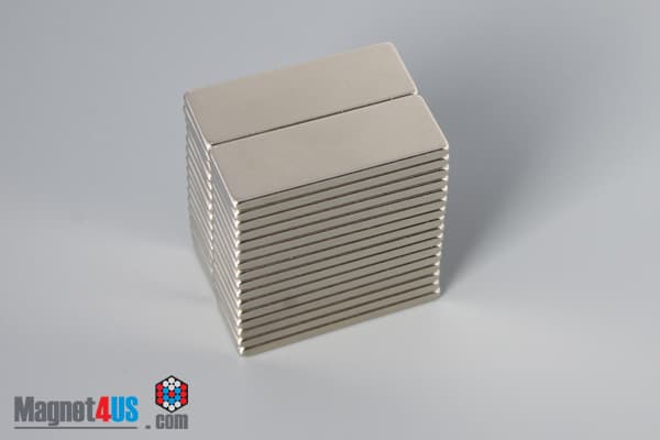 1" x 3/8" x 1/16" N40 Neodymium Block Magnet - photo 4