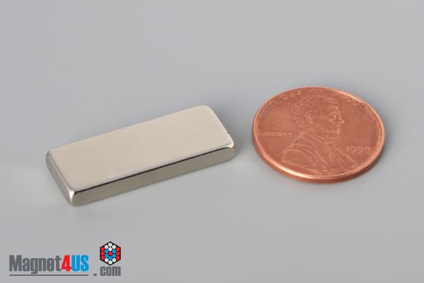 1" x 3/8" x 1/8" N45 Neodymium Block Magnet - photo 1