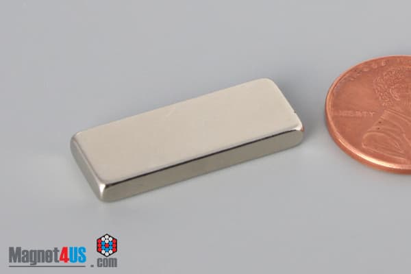 1" x 3/8" x 1/8" N45 Neodymium Block Magnet - photo 3