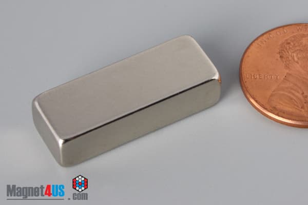 1" x 3/8" x 1/4" N45 Neodymium Block Magnet - photo 3