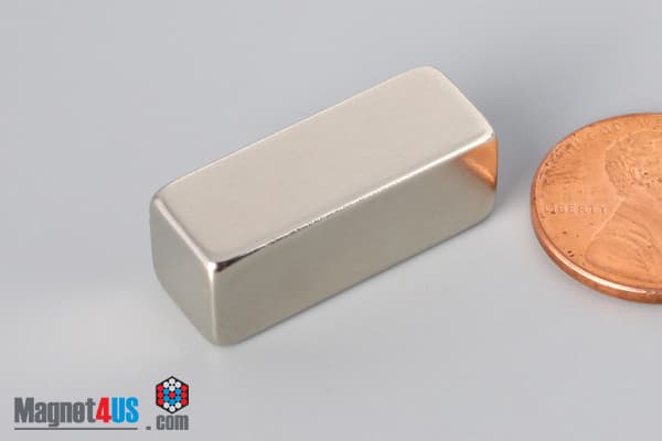 1" x 3/8" x 3/8" N45 Neodymium Block Magnet - photo 3