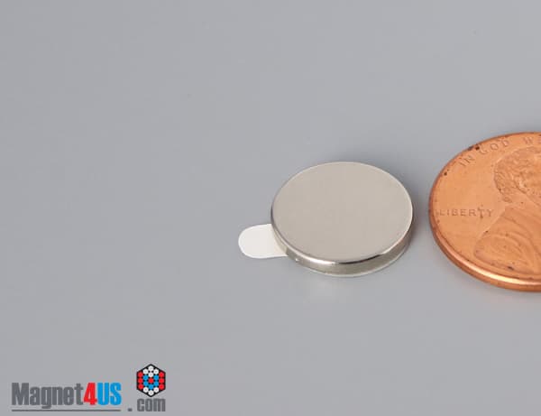 1/2" dia. x 1/16" S N42 3M Adhesive Disc Magnet - photo 4