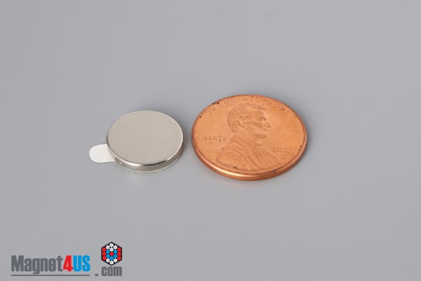 1/2" dia. x 1/16" S N42 3M Adhesive Disc Magnet - photo 9