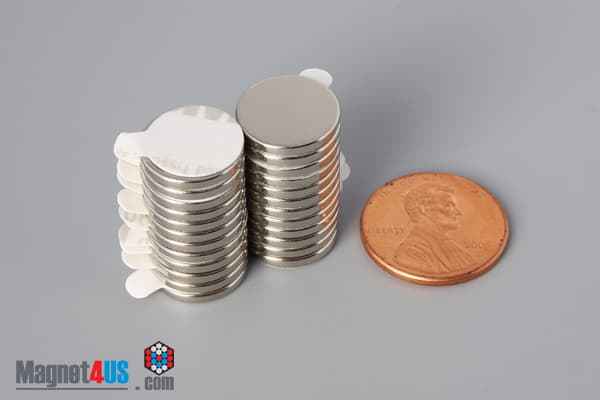 1/2" dia. x 1/16" S N42 3M Adhesive Disc Magnet - photo 12