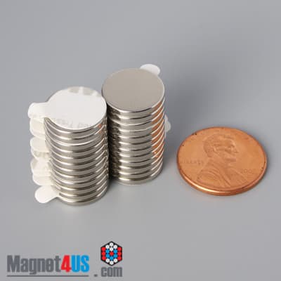 1/2" dia. x 1/16" S N42 3M Adhesive Disc Magnet - photo 18