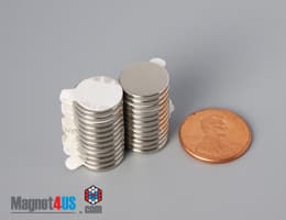 1/2" dia. x 1/16" S N42 3M Adhesive Disc Magnet - photo 24