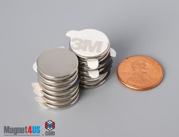 5/8" dia. x 1/16" N N42 3M Adhesive Disc Magnet - photo 6