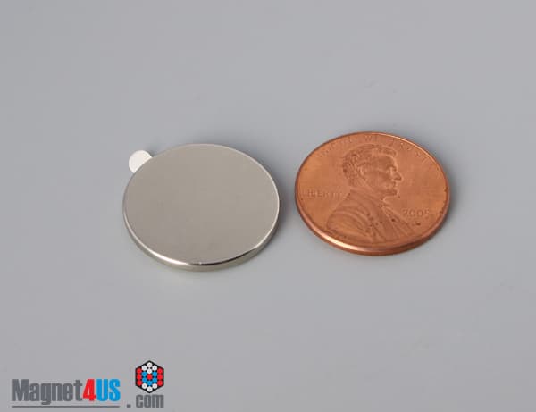 3/4" dia. x 1/16" S N42 3M Adhesive Disc Magnet - photo 2