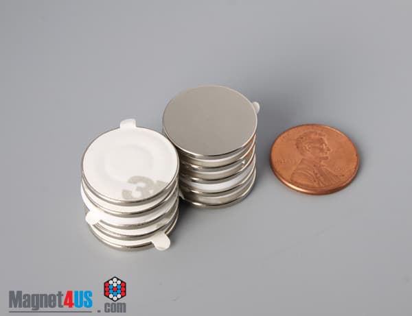 3/4" dia. x 1/16" S N42 3M Adhesive Disc Magnet - photo 6