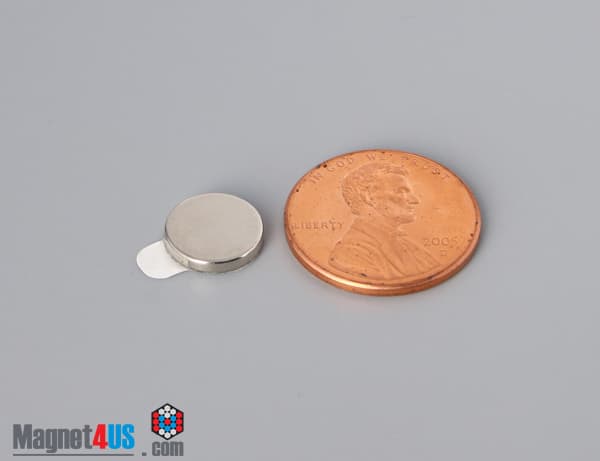 3/8" dia. x 1/16" N N42 3M Adhesive Disc Magnet - photo 4