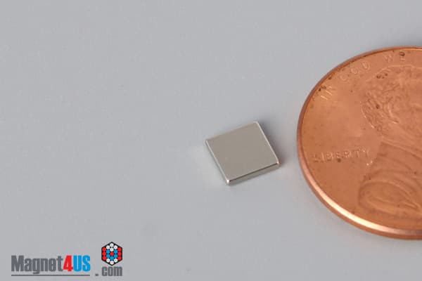 3/16" x 3/16" x 1/32" N40 Neodymium Block Magnet - photo 3
