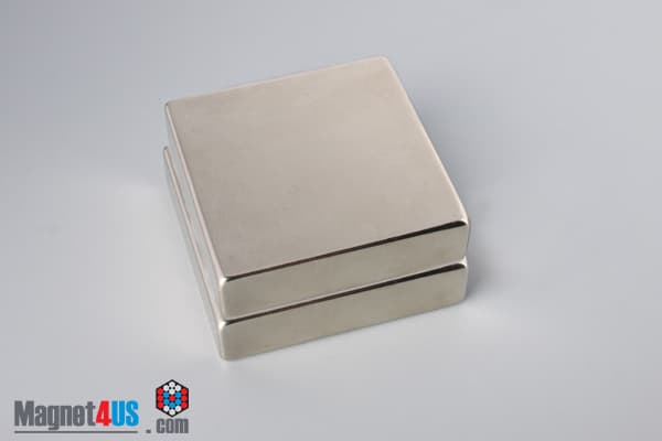 2" x 2" x 1/2" N52 Neodymium Block Magnet - photo 4