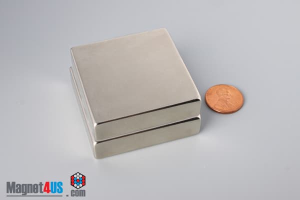2" x 2" x 1/2" N52 Neodymium Block Magnet - photo 5