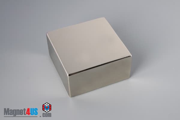 2" x 2" x 1" N52 Neodymium Block Magnet - photo 2