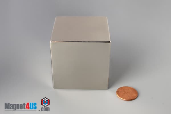 2" x 2" x 2" N40 Neodymium Block Magnet