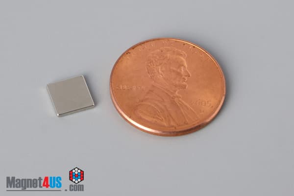 1/4" x 1/4" x 1/32" N40 Neodymium Block Magnet - photo 1