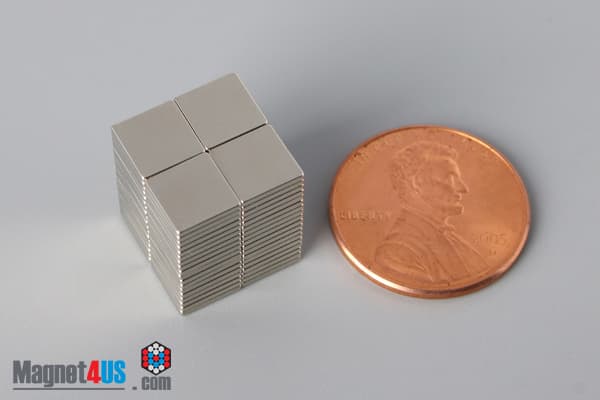 1/4" x 1/4" x 1/32" N40 Neodymium Block Magnet - photo 5
