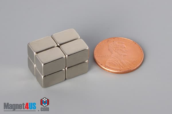1/4" x 1/4" x 3/8" N52 Neodymium Block Magnet - photo 5