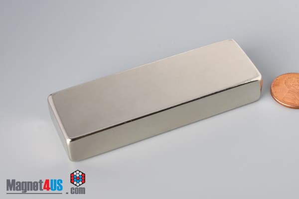 3" x 1" x 1/2" N52 Neodymium Block Magnet - photo 3