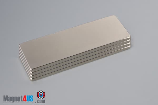 3" x 1" x 1/8" N40 Neodymium Block Magnet - photo 4