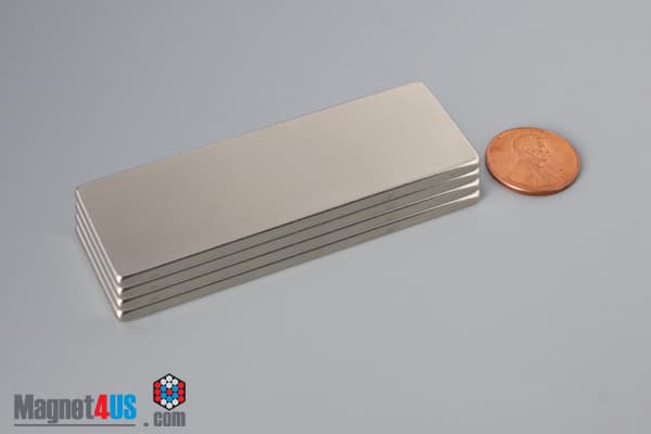 3" x 1" x 1/8" N40 Neodymium Block Magnet - photo 5