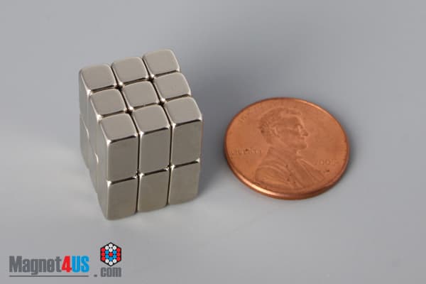3/8" x 3/16" x 3/16" N45 Neodymium Block Magnet - photo 5