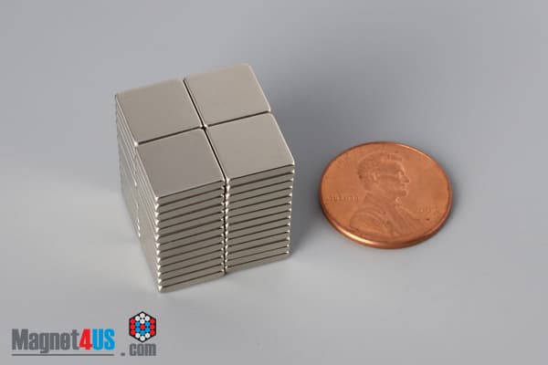 3/8" x 3/8" x 1/16" N40 Neodymium Block Magnet - photo 5