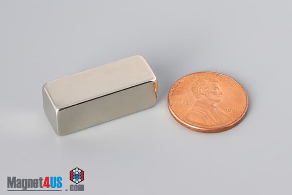 3/8" x 3/8" x 1" N45 Neodymium Block Magnet - photo 1