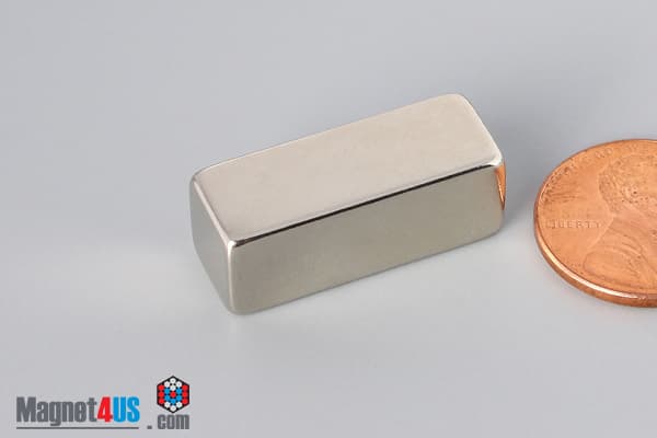 3/8" x 3/8" x 1" N45 Neodymium Block Magnet - photo 3
