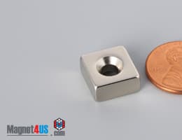 1/2" x 1/2" x 1/4" #6 N42 Countersunk Magnet - photo 18