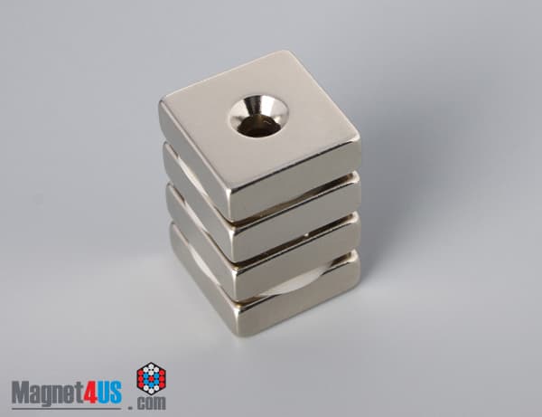 3/4" x 3/4" x 1/4" #6 N42 Countersunk Magnet - photo 4