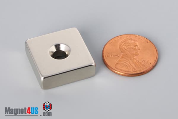 3/4" x 3/4" x 1/4" #6 N42 Countersunk Magnet - photo 7