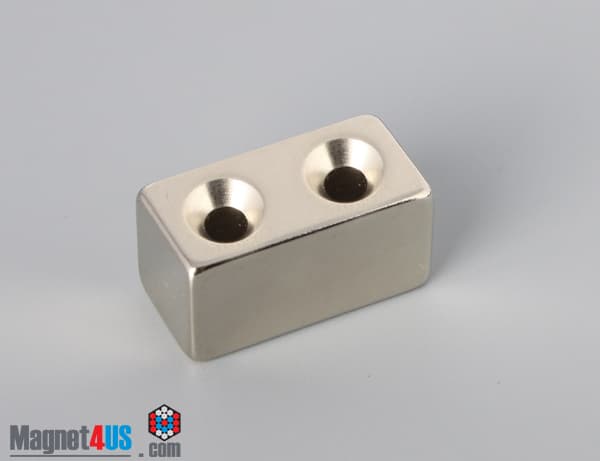 1" x 1/2" x 1/2" #6 N42 Countersunk Magnet - photo 1