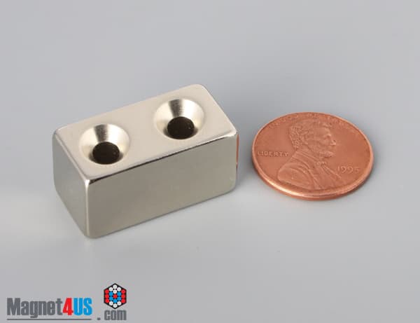 1" x 1/2" x 1/2" #6 N42 Countersunk Magnet - photo 2