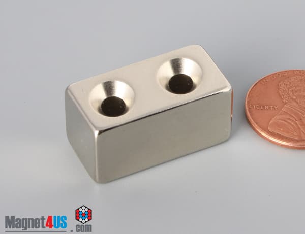 1" x 1/2" x 1/2" #6 N42 Countersunk Magnet - photo 3