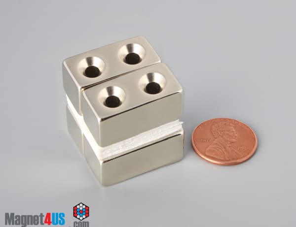 1" x 1/2" x 1/2" #6 N42 Countersunk Magnet - photo 5